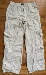 Urban Outfitters BDG Pants Small (S) Ivory Baggy Y2K Cargo Low Rise - Picture 1 of 11