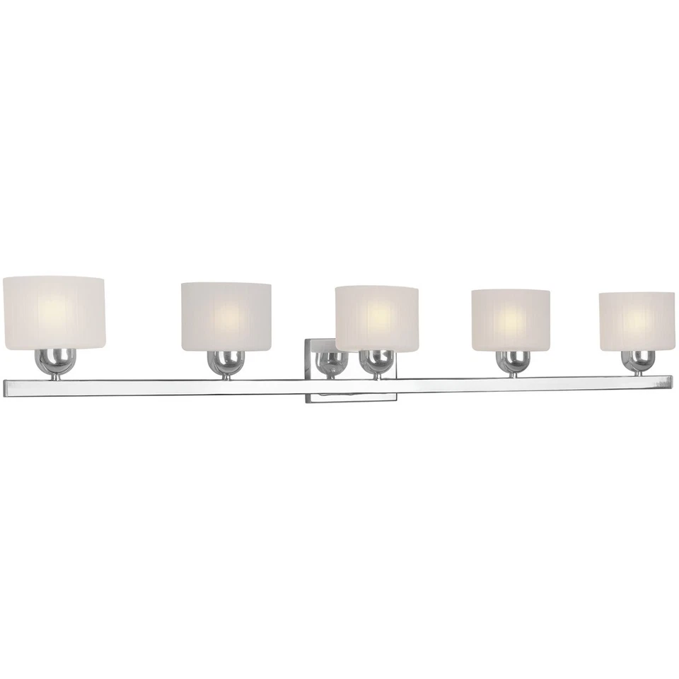 Forte Lighting 5140-05-05 Ally 5 Light 50 inch Chrome Bath Bar Wall Light - Image 1 of 1