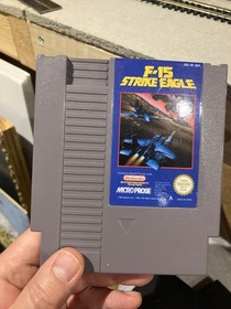 F-15 Strike Eagle Nintendo Nes Game Cart UK Version With Sleeve Cleaned & Tested