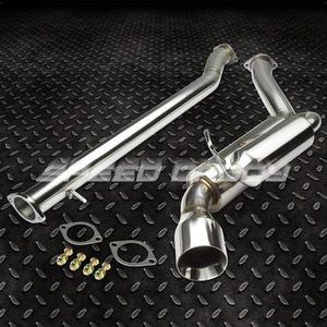 J2 FOR G37 COUPE STAINLESS CATBACK EXHAUST HI POWER SINGEL MUFFLER 4.5" ROLL TIP - Picture 1 of 1
