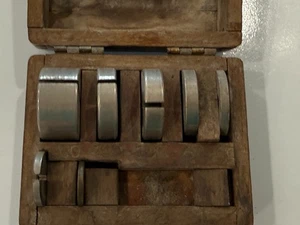 Antique Balance Grain Scale Wooden Box Brown + Sharpe *READ* - Imagen 1 de 12
