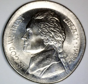 1999 ERROR HUGE Broad Struck Jefferson Nickel NICE CH BU + Coin Brd Strike   NR - Picture 1 of 4