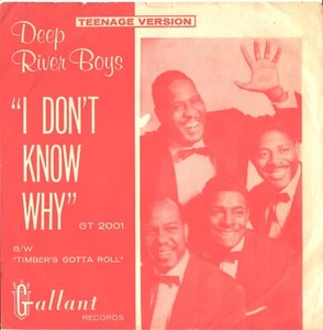 DEEP RIVER BOYS--PICTURE SLEEVE + 45--(I DON'T KNOW WHY)--PS--PIC--SLV - Foto 1 di 1