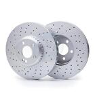 FOR MERCEDES E300 AMG SPORT 213 DRILLED BONDED FRONT BRAKE DISCS PAIR 342mm