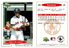 Greg Blosser 1991 Classic Best Baseball Card 226  New Britain Red Sox