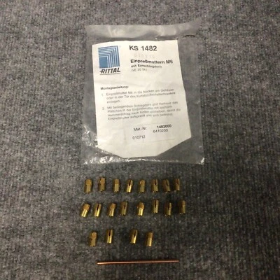 Lote de 20 tuercas RITTAL KS1482 M6 para zócalo de tuerca nuevas Foto 1 de 4