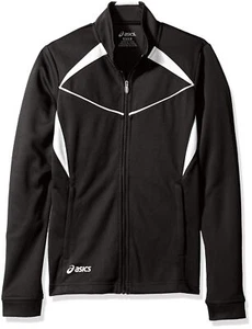 ASICS Jr 302748 Girls Cali™ Jacket, Black/White Size Large - Picture 1 of 2
