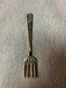 Fred Harvey Youth Fork turchese sterling come nuovo anni 40/50 - Foto 1 di 5