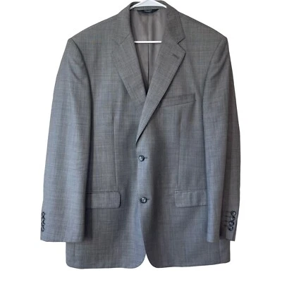 Pronto Uomo Mens 42 Regular Gray Wool Blazer Coat - Image 1 of 4