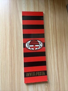 blocco 20 inviti festa compleanno tifoso calcio forza Milan squadra nero Rosso - Imagen 1 de 5