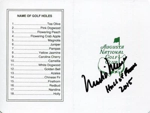 MARK O'MEARA Signed "Hall of Fame 2015" Augusta Masters Scorecard COA - Picture 1 of 1