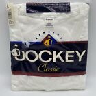 Lot de 3 T-shirts vintage années 90 JOCKEY Classic en coton blanc col en V pour hommes GRANDS