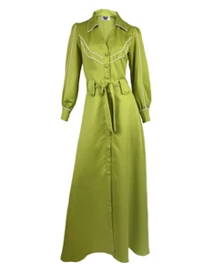 UNSELFISH LOVER COWBOY'S TEARS COWGIRL DRESS - GREEN sz. X-LARGE - Picture 1 of 11