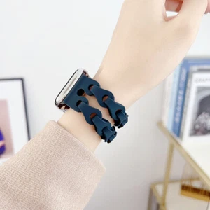 For iWatch 9/8/7/6/5/4 Ultra SE Silicone Breathe Band Strap Wristband Bracelet - Picture 1 of 15