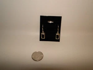 Pendientes de plata de ley .925 con piedra real negra - Imagen 1 de 7