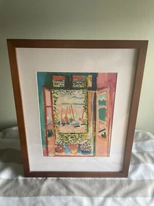 Henri Matisse Open Window Collioure 12x15 Modern Art Brown Framed Print Wall Art - Picture 1 of 3