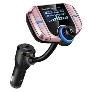 Upgraded Bluetooth FM Transmitter, Wireless Radio Adapter Rose Gold Normal - Picture 1 of 8