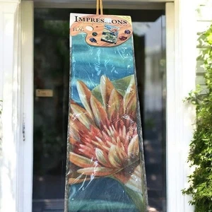 Impressions NCE Garden Flag Frog Lilly Pad Sunflower Pond Outdoor Decor 28" x40" - Picture 1 of 10