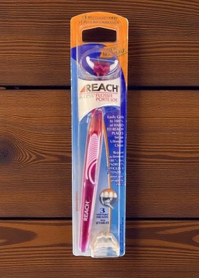 Reach Access hilo dental rosa con 3 cabezales desechables NUEVO descontinuado Foto 1 de 3