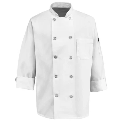 Red Kap Ten Pearl Button Chef Coat - Image 1 of 2