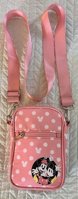 Bolso Bandolera Disney Mickey & Minnie Mouse Rosa con Lunares Blancos TOTALMENTE NUEVO  Foto 1 de 4