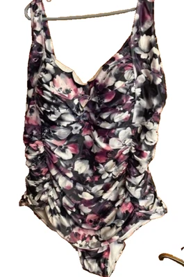 Traje de baño de una pieza para mujer talla 24W floral Foto 1 de 3