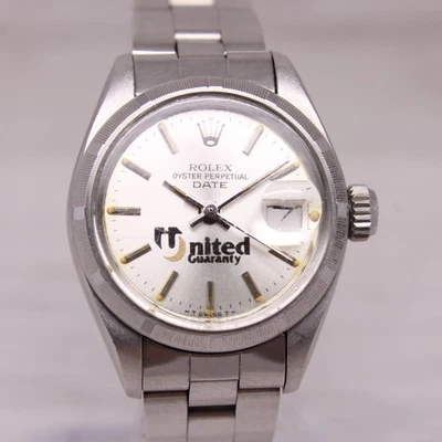 Vintage 1982 Rolex Date 6919 Ladies 26mm Watch w Box Papers United Guaranty Dial - Image 1 of 4