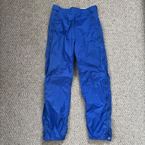 Vintage 80's North Face Brown Label Gore-Tex Shell Pants Made In USA Blue Medium - Picture 1 of 12