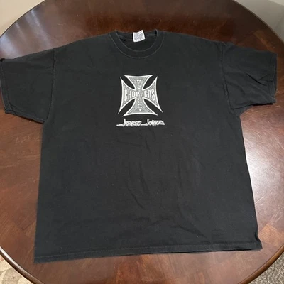 Camiseta De Colección Y2K West Coast Choppers Jesse James Talla XL Negra Manga Corta Foto 1 de 4