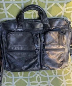 Tumi Alpha Aktentasche schwarz Leder Vintage Stück tolle Patina Attaché - Bild 1 von 5