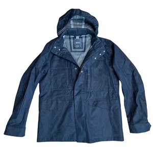NWT Herno Laminar Men's Giacca Hooded Linen Navy Blue Packable Hood Jacket/Coat - Picture 1 of 18