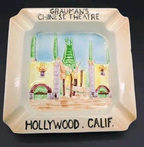 Vintage  GRAUMAN’S CHINESE THEATER Hollywood Souvenir Ash Tray Rare Htf - Picture 1 of 5