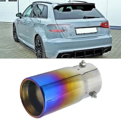 Car Chrome Stainless Rear Exhaust Pipe Tail Muffler Tip For Audi A3 A4 - Изображение 1 из 4