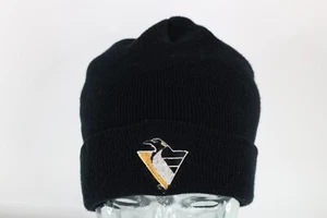 Cappello berretto berretto vintage anni 90 invecchiato Pittsburgh Penguins maglia invernale nero - Foto 1 di 8