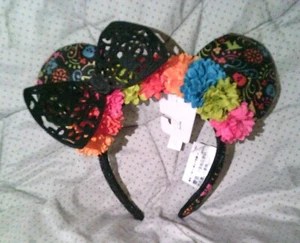 Disney Parks Coco Flower Minnie Mouse Ears Headband ABC06kk - Picture 1 of 2