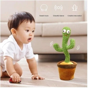 Dancing Cactus Repeat Talk Sing Glow Interactive Plush Toy for Kids - Picture 1 of 9