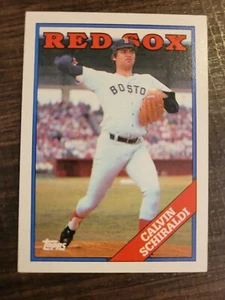 Tarjeta de béisbol Calvin Schiraldi #599 1988 Topps casi nueva/m Medias Rojas - Imagen 1 de 2