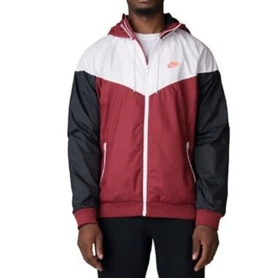 Nike Vintage Rare Windrunner Jacket Windbreaker Nylon Maroon White Glanz Small - Image 1 of 4