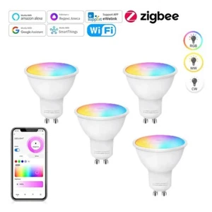 GU10 Smart Light LED Bulb WiFi Dimmable Alexa Google App Control 5W RGB Colourfu - Picture 1 of 7