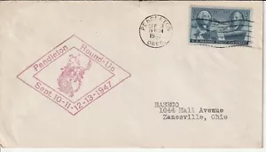 1947 Pendleton Round-up Cover With 3 Centenary Stamp - Bild 1 von 1
