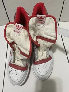 VTG Men’s Adidas Red/white High Tops Shoes  Made In France Size 13 - Picture 1 of 15