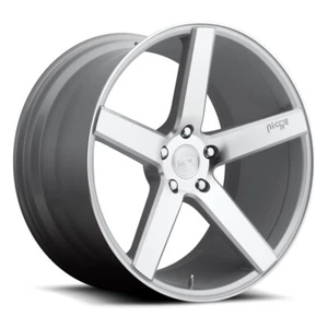 18x8 +40 Niche M135 Milan 5x4.5 Gloss Silver Machined Wheels (Set of 4) - Picture 1 of 3
