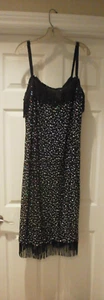 GO GO Dress 60's, Black with silver dots, Size 22 - Picture 1 of 7