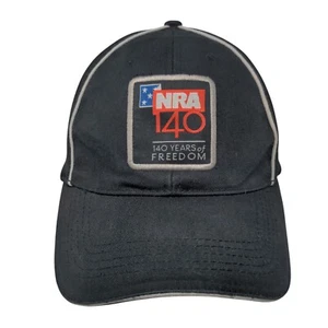 NRA 140 Years Of Freedom Strapback Hat Black One Size Hit Wear - Picture 1 of 8
