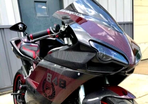 JUEGO DE 2 PIEZAS DE NARIZ DELANTERA Y COLA HÍBRIDA FIBRA DE CARBONO DUCATI 848-1098-1198 - Imagen 1 de 10