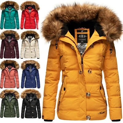 Navahoo Damen Winter Jacke Steppjacke Kurz Parka Jacke Kapuze gefüttert Zoja NEU - Bild 1 von 4