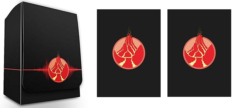 100 Double Matte Mat Sleeves Deck Protector Iconic Red Fire - Deck Box for MTG - Image 1 of 1