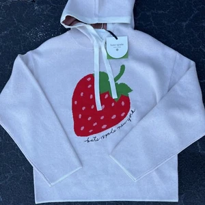 Women's Strawberry Hooded Sweatshirt Kate Spade new york x Target Cream SMALL - Picture 1 of 1
