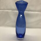 Beautiful Cobalt Blue Glass Vase Clear Bottom