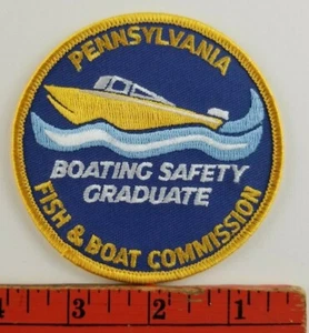 Pennsylvania Boat Commission Boating Safety Graduate Round Patch - Picture 1 of 2